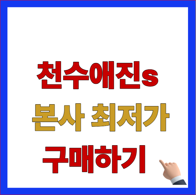천수애진s 가격 효과 및 부작용 구매 팁 안내 이미지