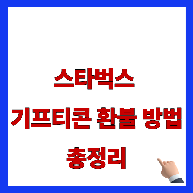 스타벅스 기프티콘 환불 방법 총정리 안내 이미지