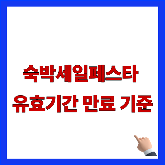 숙박세일페스타 유효기간 만료 기준 글자가 적힌 쿠폰 미사용 소멸 복구 및 예약 취소 재발급 안내 블로그