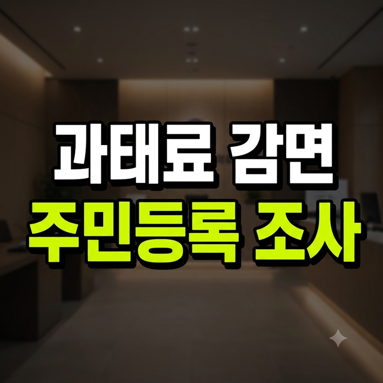 주민등록 사실조사 비대면 신청 기간·정부24 절차·과태료 감면 총정리
