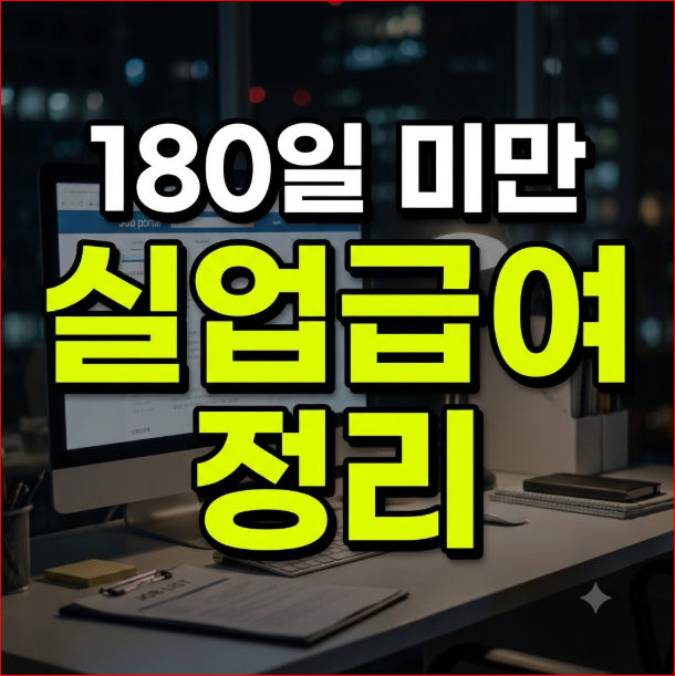 실업급여 조건 근무기간 180일 미만 계산 확인 방법