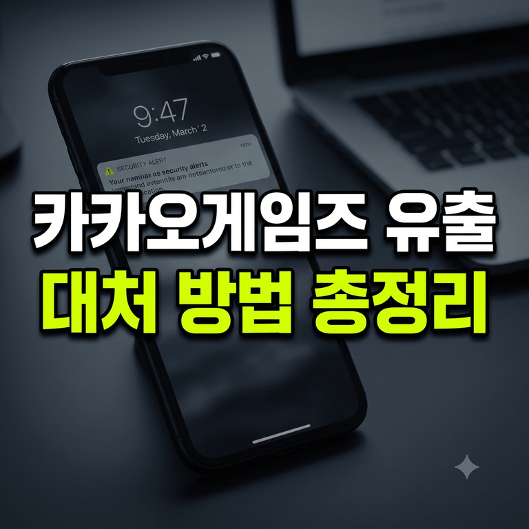 카카오게임즈 개인정보 유출 확인 및 2차 피해 예방 대처법 안내 이미지