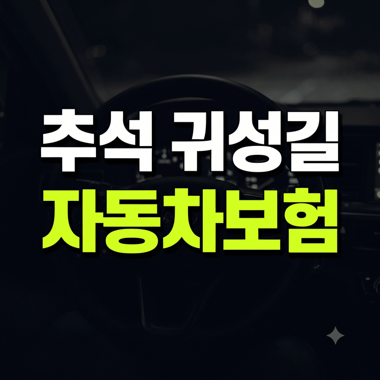 추석 귀성길 자동차보험 단기운전자 확대 특약 가입 방법 및 주의사항