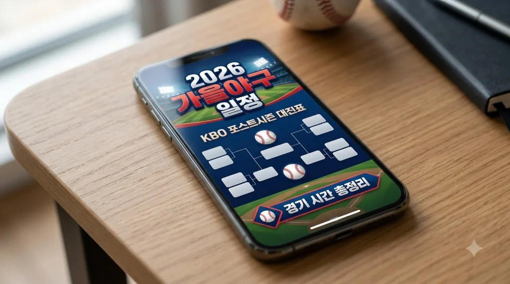 2026 KBO 포스트시즌 가을야구 경기 일정 및 대진표