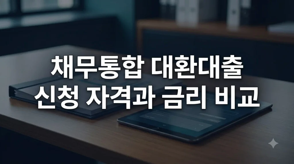채무통합대환대출 신청 자격 조건 및 금리 비교 총정리
