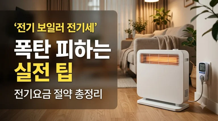 가정용 전기 보일러와 난방기기 모습 및 전기세 폭탄 피하는 실전 팁
