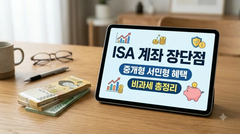 ISA 계좌 개설 및 중개형 서민형 장단점 비교 안내