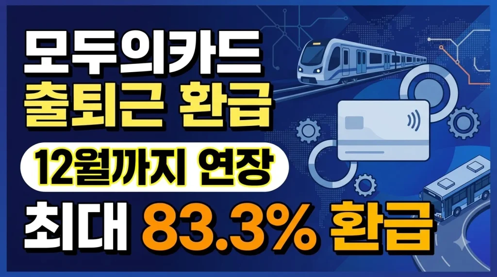 모두의카드 출퇴근 시차시간 환급 12월 연장 및 최대 83.3% 환급 안내