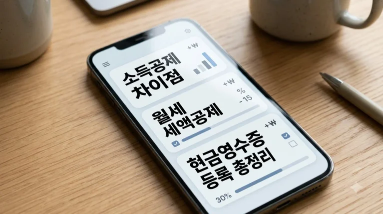 월세 소득공제 세액공제 차이 및 현금영수증 등록 안내