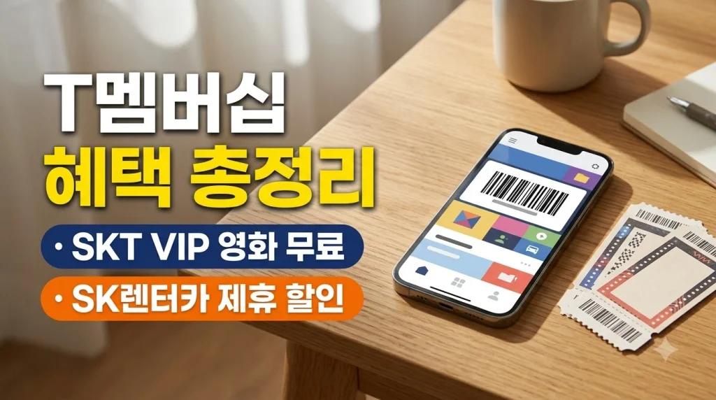 T멤버십 혜택 총정리 SKT VIP 영화 무료 및 SK렌터카 제휴 할인 안내
