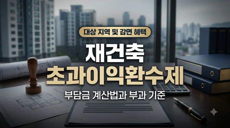재건축 초과이익환수제 면제 기준 및 부담금 계산법 안내