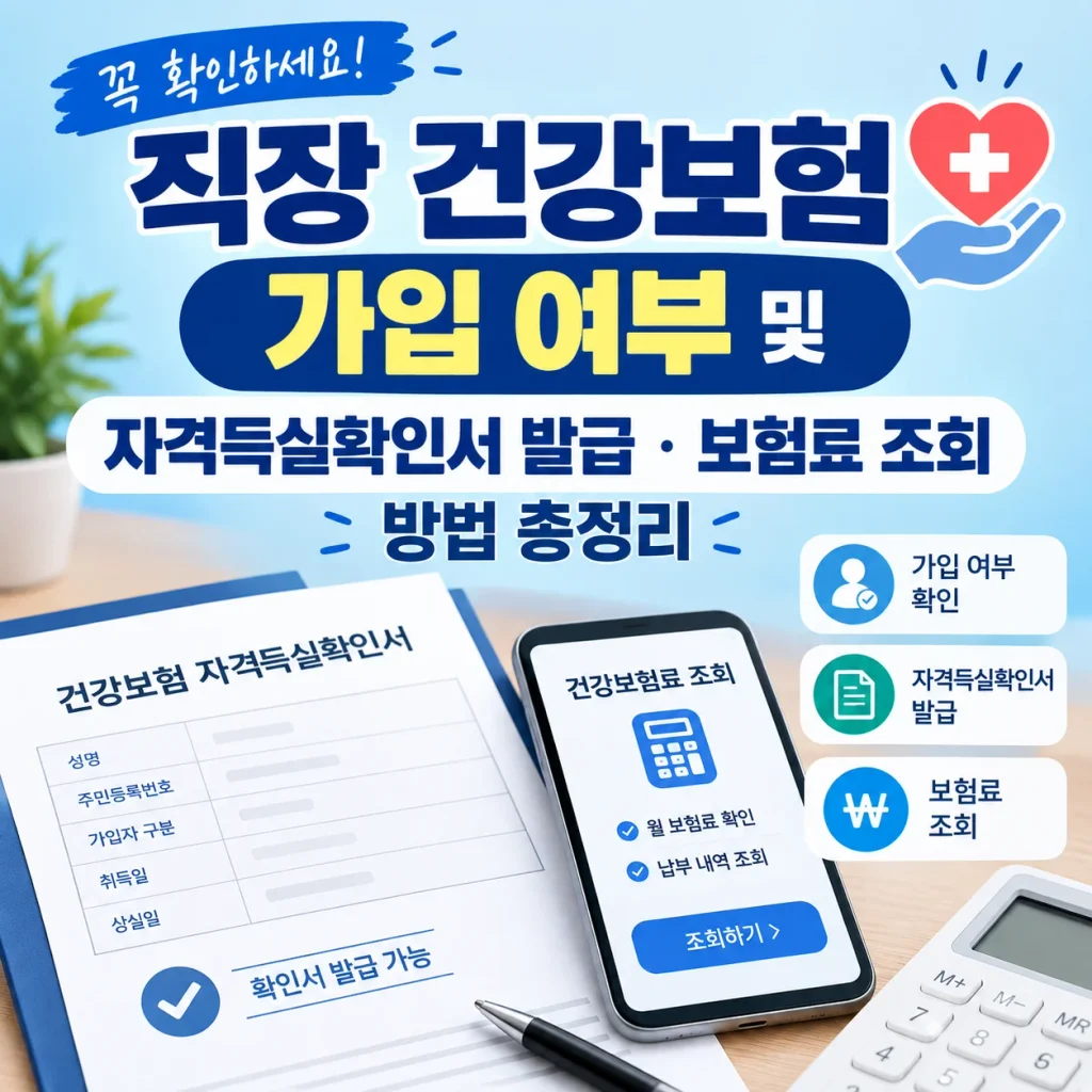 직장 건강보험 가입 및 조회 안내